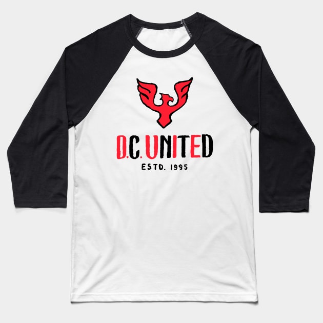 D. C UNITEEEED 04 Baseball T-Shirt by Very Simple Graph